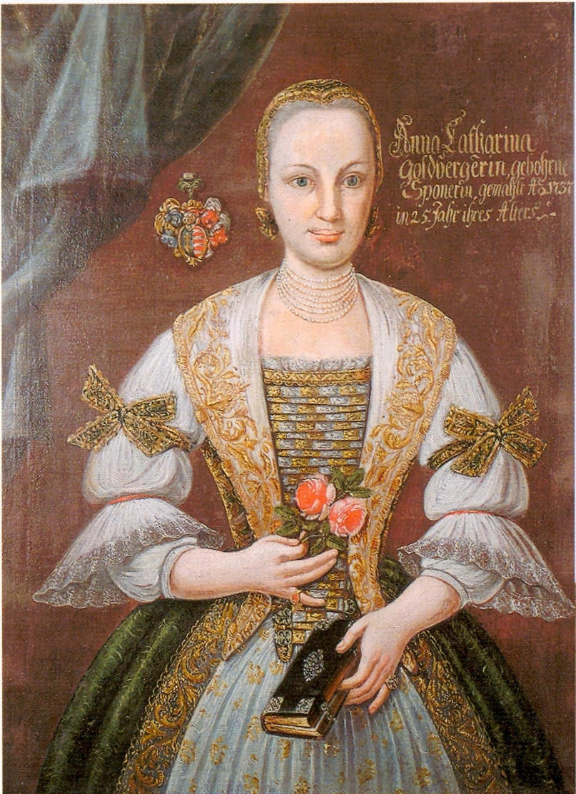 Sponer_Anna_Katalin 1712-1794; 1.férje Genersich-Goldberger Dávid, 2.férje Badányi Mátyás