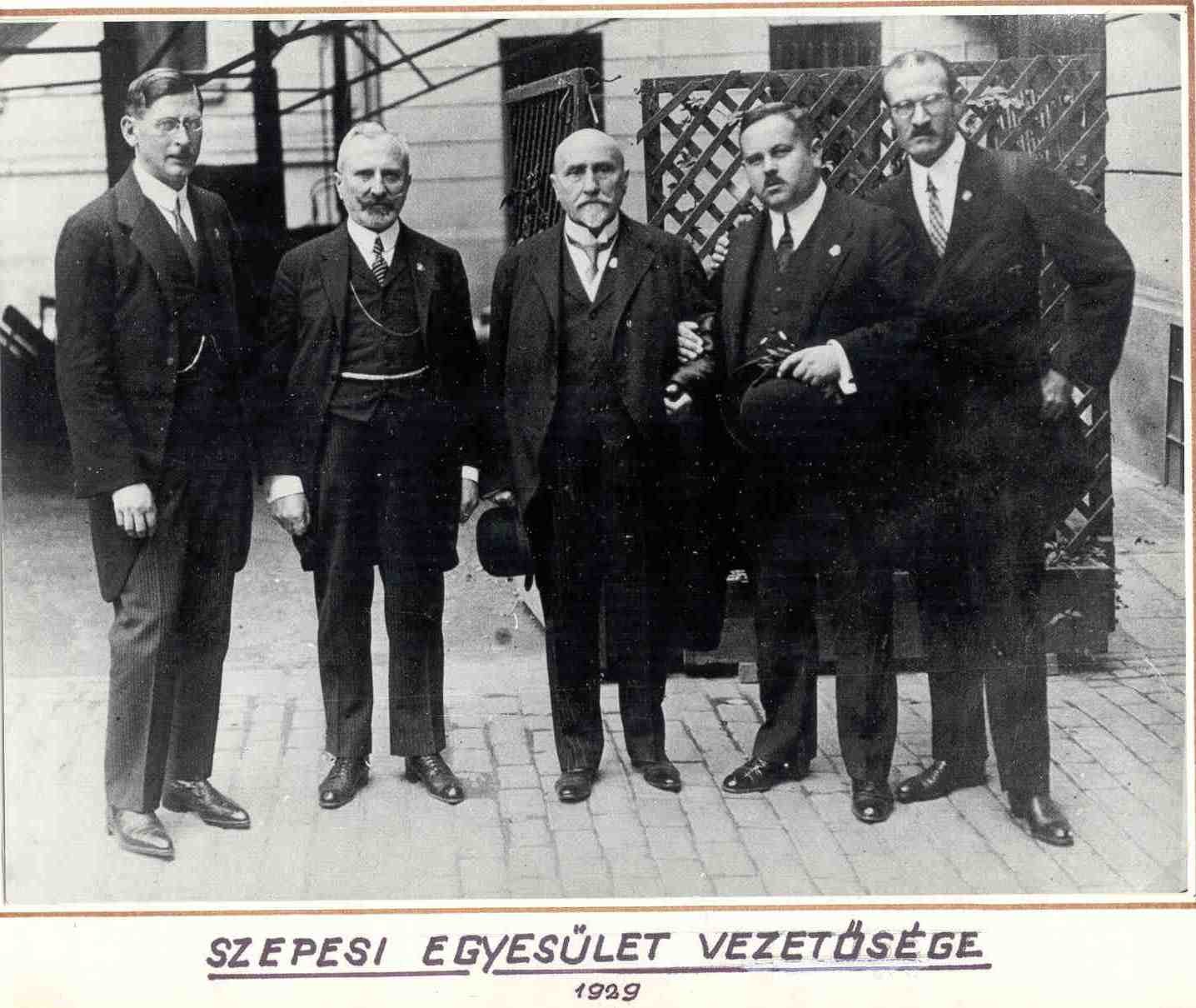 A szepesi egyesület vezetősége 1929-ben