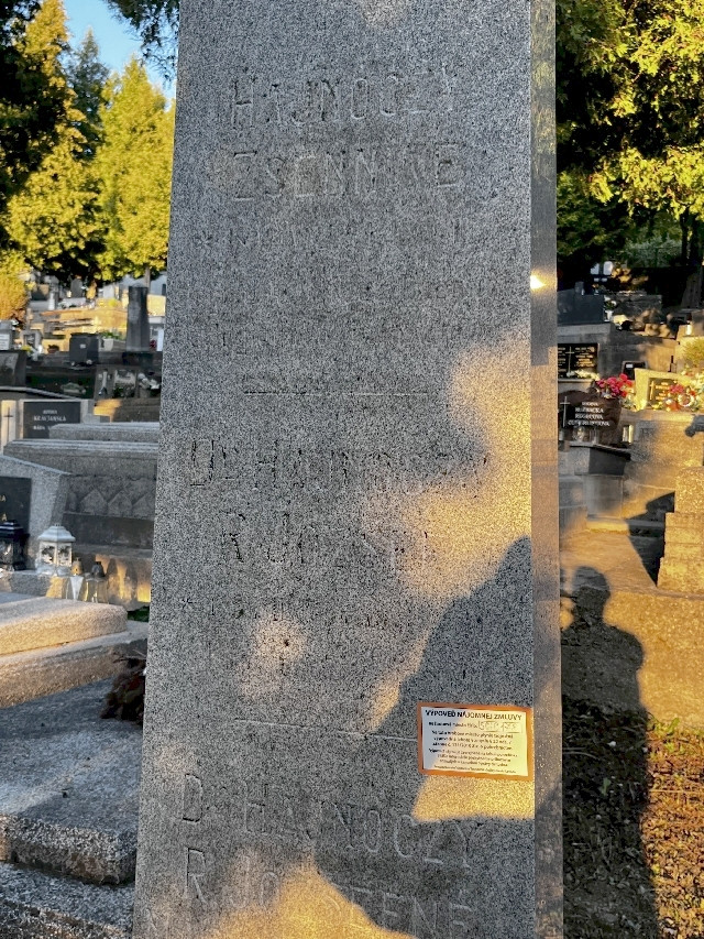 Dr.Hajnóczi József és családjának sírköve